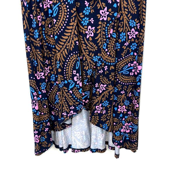 Boden Lavinia Midi Jersey Wrap Dress in French Navy Floral Size 6 Petite - Picture 5 of 13